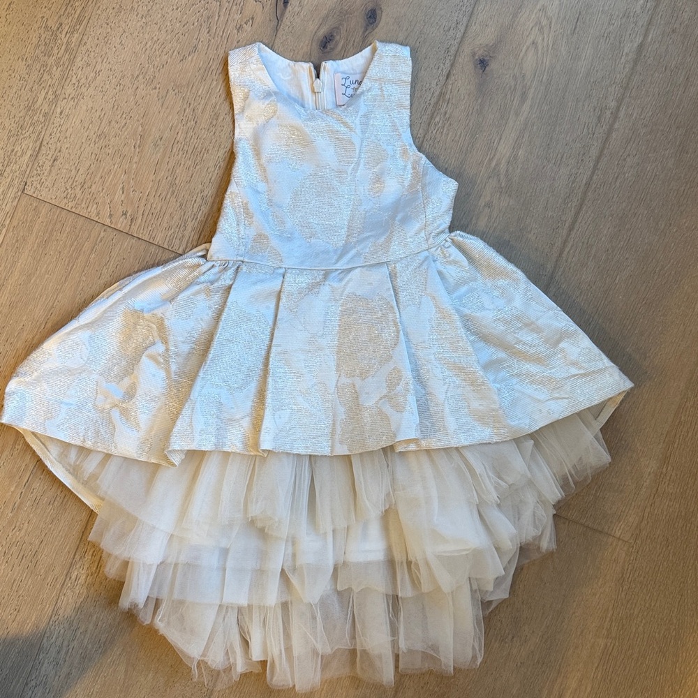 Luna Luna Copenhagen cream jacquard tulle dress sz 5